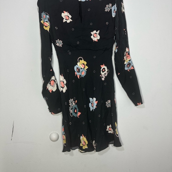 New Free People Womens Sunshadows Split-Sleeve Mini Dress - Picture 8 of 8